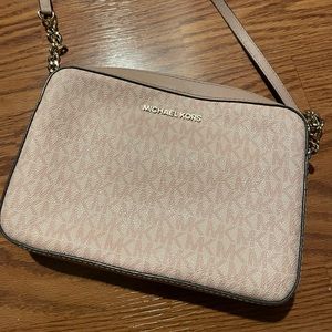 Michael Kors crossbody bag MK pink with matching wallet